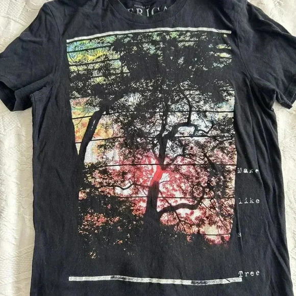 American Eagle Y2K Black cotton short sleeve T-shirt 20x29 Men’s M Vintage Fit - Picture 3 of 8